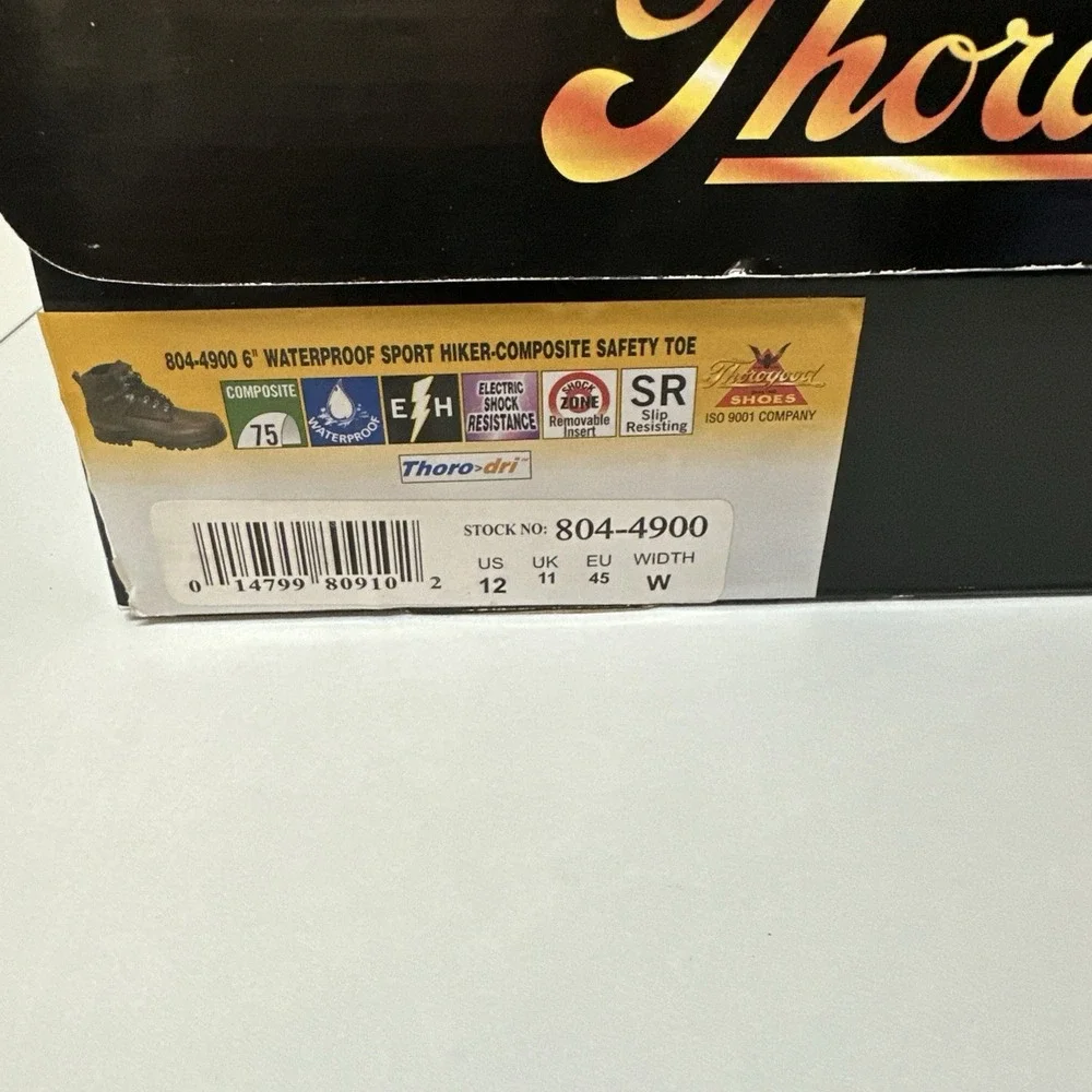 Thorogood 804-4900 Waterproof Sport Hiker Composite Safety Toe Boot 12W